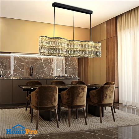 ไฟช่อ CARINI KM8874-L1200 สีเงิน/ใส 8 หัว_2