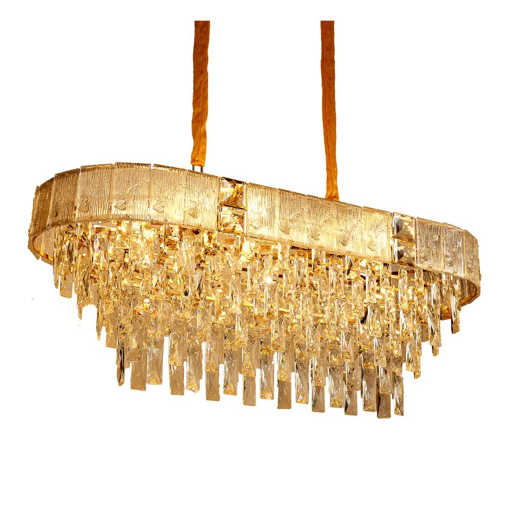 ไฟช่อ CARINI KM8072-900L สีทอง/ใส 10 หัว