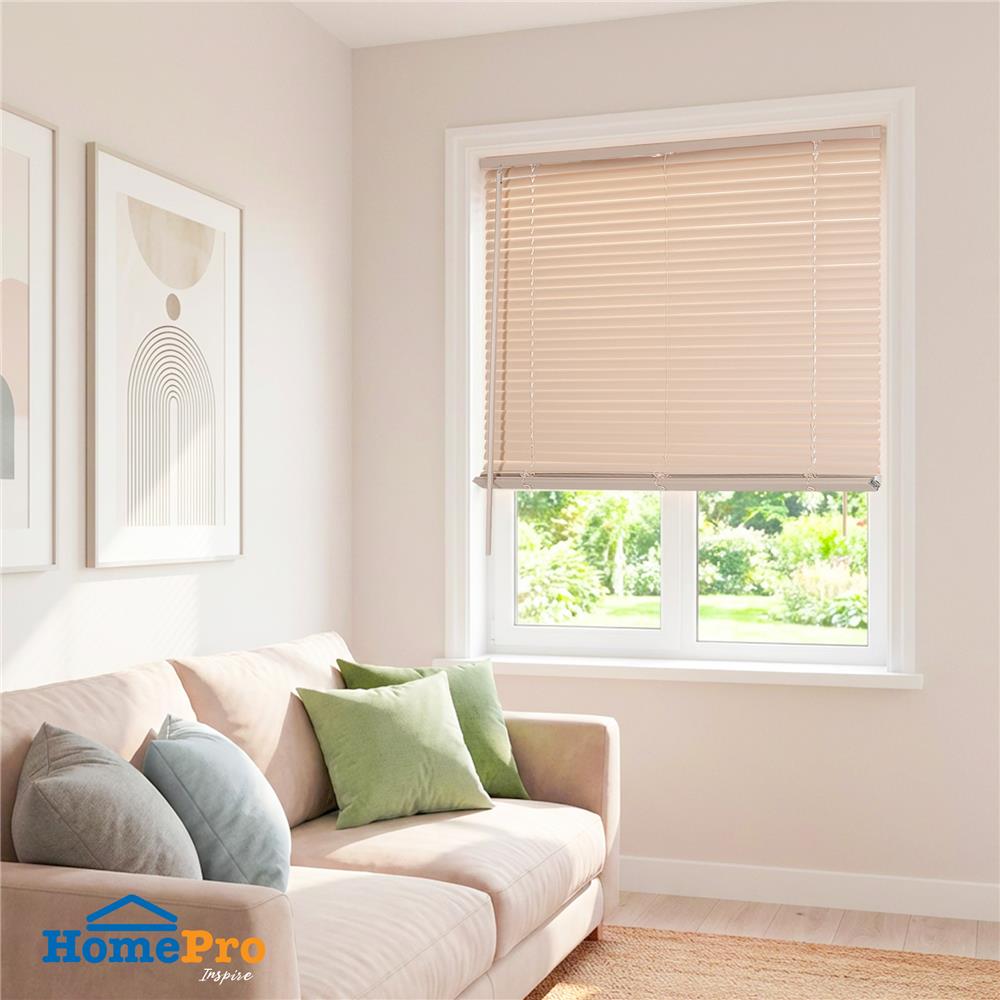 มู่ลี่ไวนิล HOME LIVING STYLE CORDLESS 90x130 ซม. สีครีม