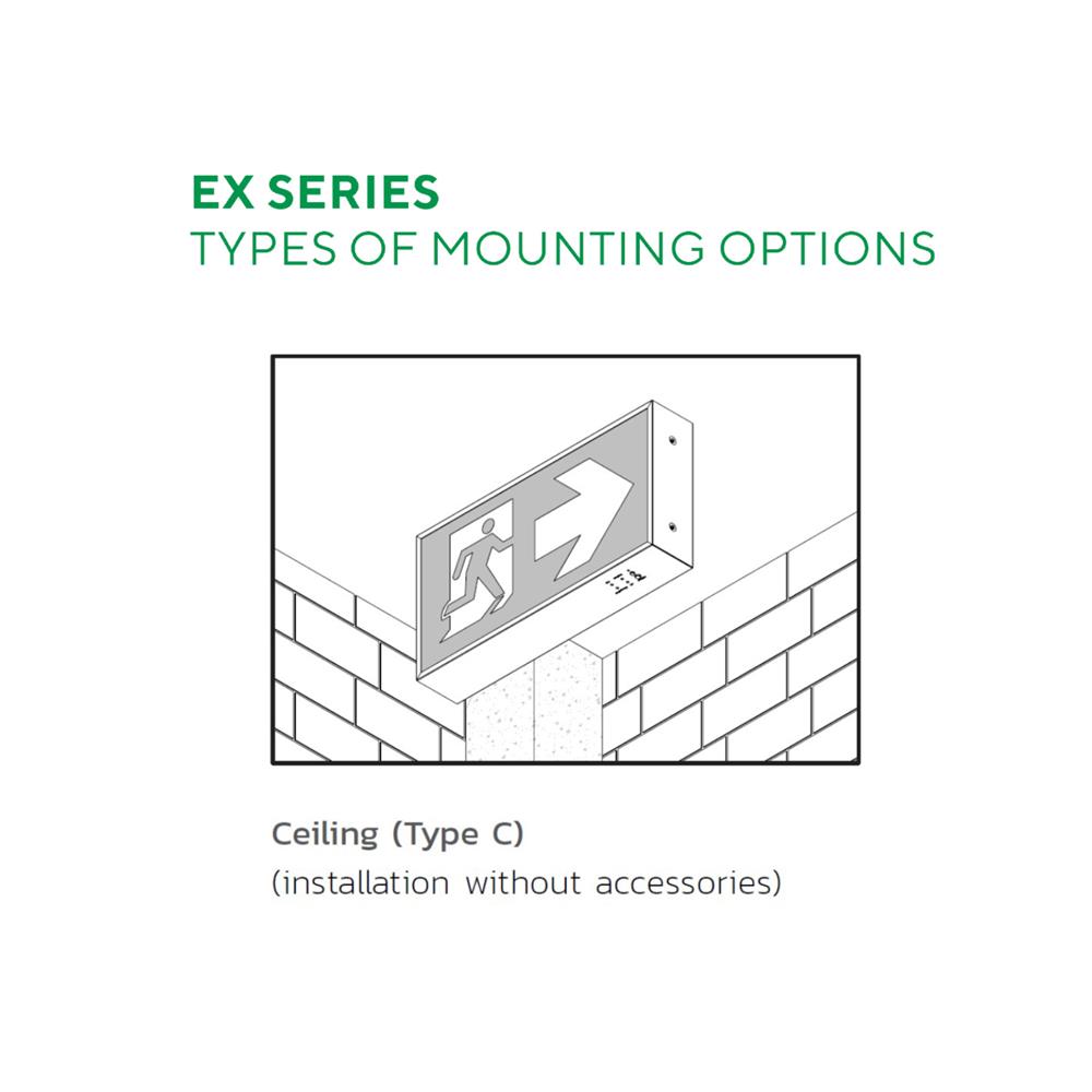 ไฟทางออกฉุกเฉิน ลูกศรตรง 2 ด้าน แบบกล่อง SUNNY SNEX6-10LED/D-SD002