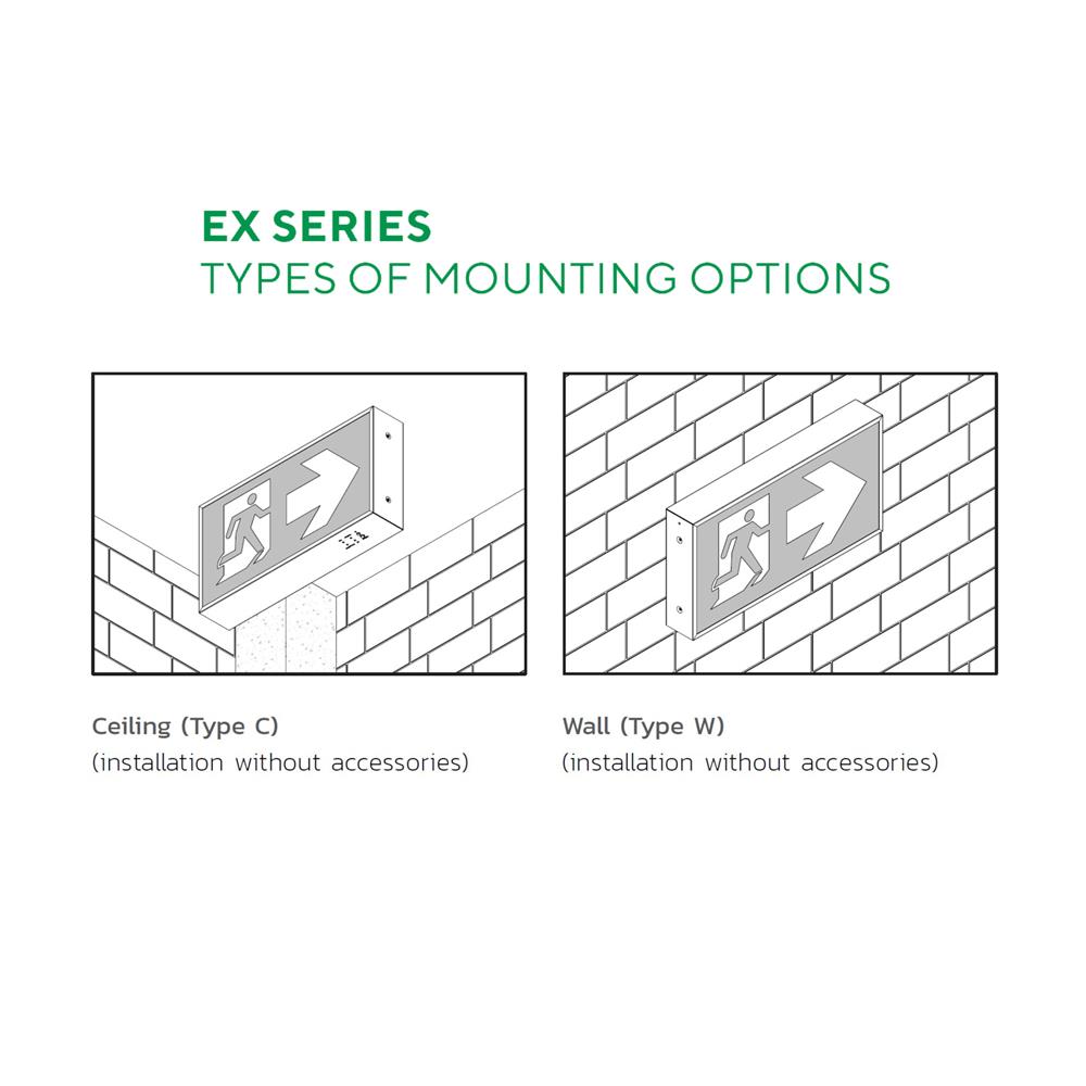 ไฟทางออกฉุกเฉิน ลูกศรตรง 1 ด้าน แบบกล่อง SUNNY SNEX6-10LED/S-SD002