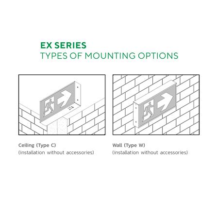 ไฟทางออกฉุกเฉิน ลูกศรตรง 1 ด้าน แบบกล่อง SUNNY SNEX6-10LED/S-SD002_2