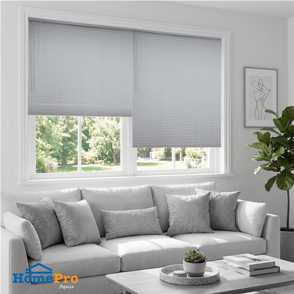 มู่ลี่ไวนิล HOME LIVING STYLE CORDLESS 120x160 ซม. สีเทา