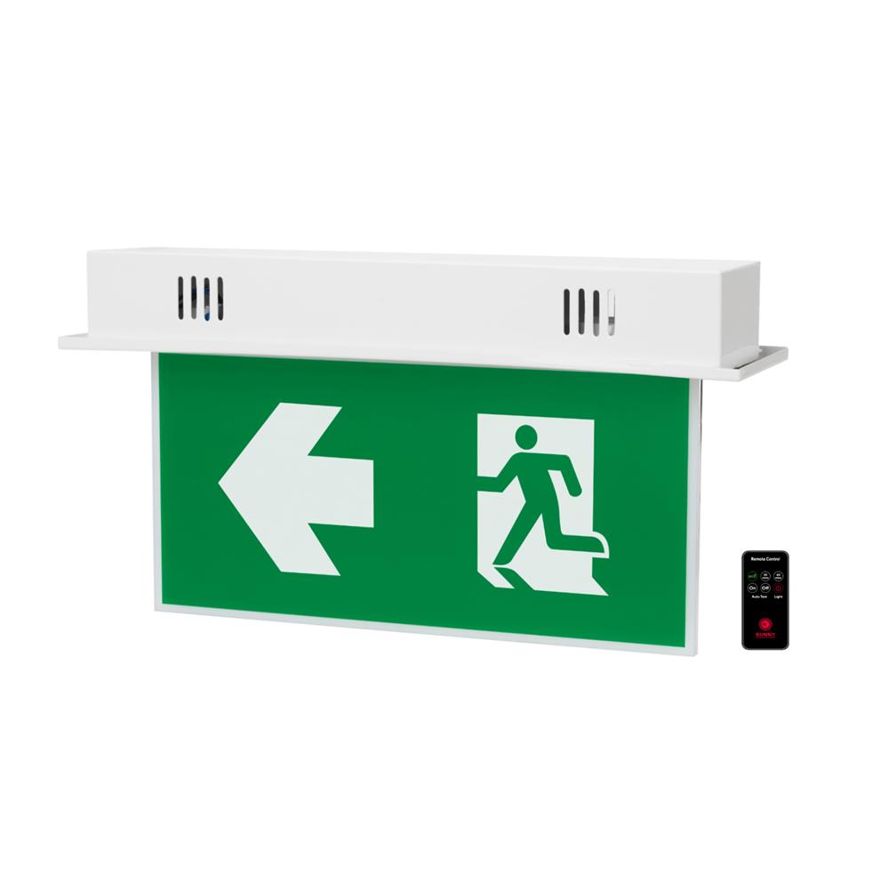 ไฟทางออกฉุกเฉิน ลูกศรเลี้ยว 2 ด้าน แบบสลิม ติดลอย SUNNY SNSL6-10LED/DR-SD003