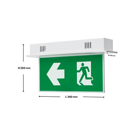 ไฟทางออกฉุกเฉิน ลูกศรเลี้ยว 2 ด้าน แบบสลิม ติดลอย SUNNY SNSL6-10LED/DR-SD003_3