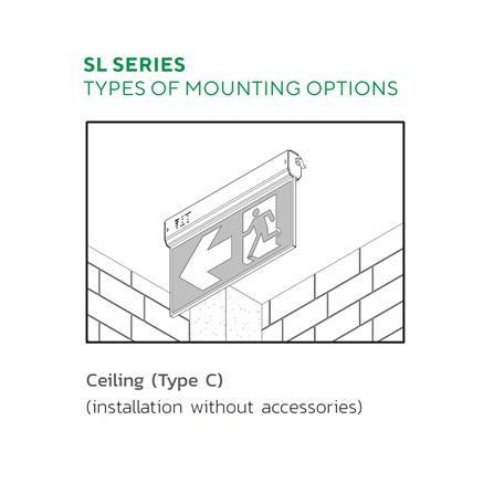 ไฟทางออกฉุกเฉิน ลูกศรเลี้ยว 2 ด้าน แบบสลิม ติดลอยใต้ฝ้า SUNNY SNSL6-10LED/DC-SD003_1