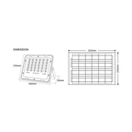 สปอทไลท์ SOLAR SHINING GALAXY 70 วัตต์ WARM WHITE สีดำ_12