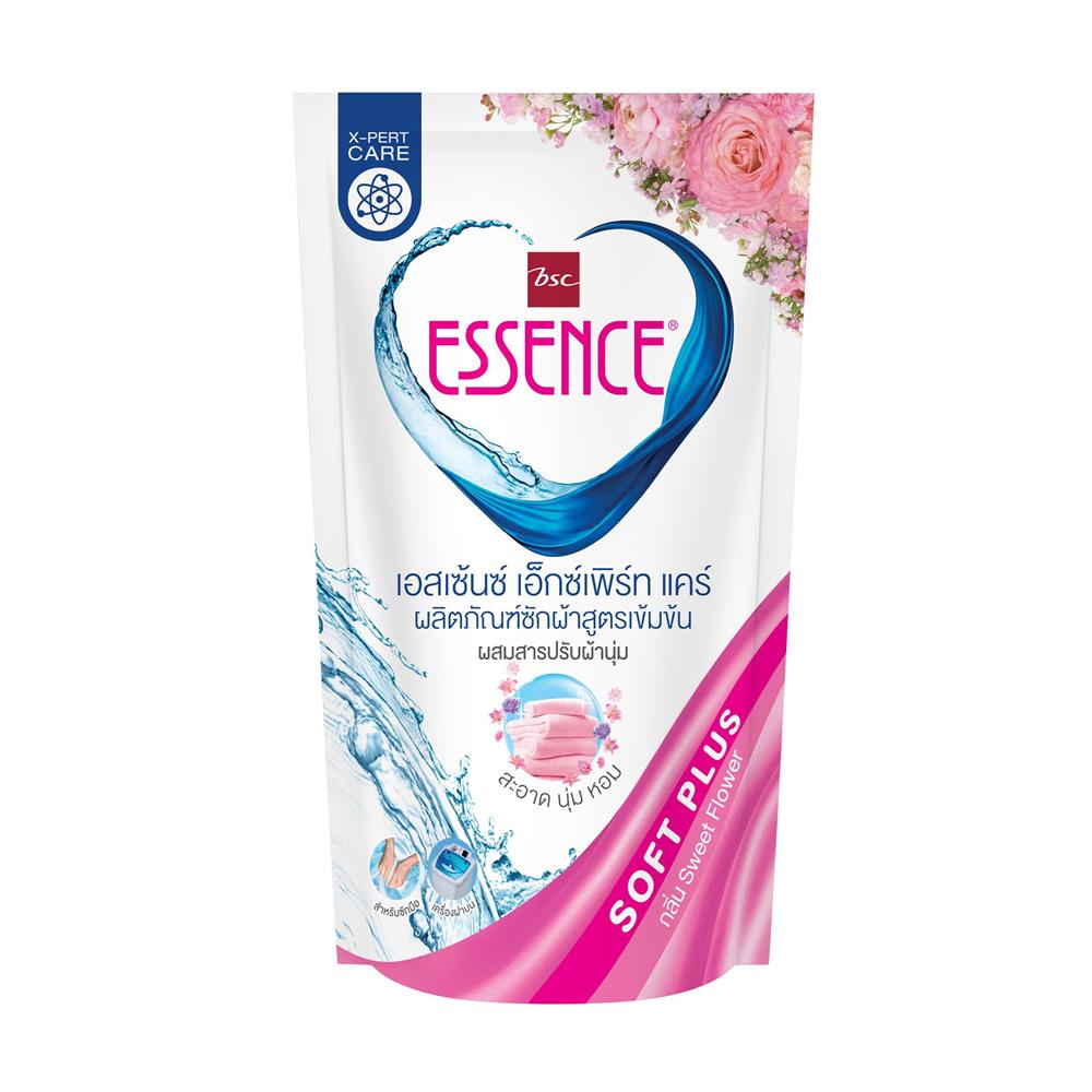 น้ำยาซักผ้าสูตรเข้มข้นผสมปรับผ้านุ่ม ESSENCE 600 มล. กลิ่น SWEET FLOWER