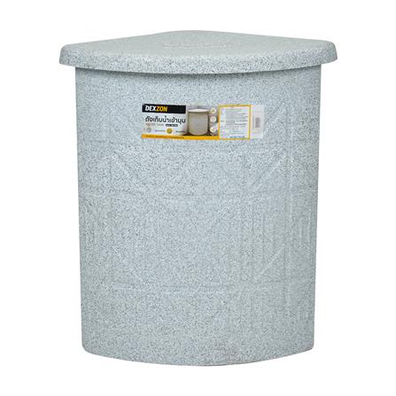 ถังเก็บน้ำเข้ามุมพร้อมฝา DEXZON 100 ลิตร สีเทา_0
