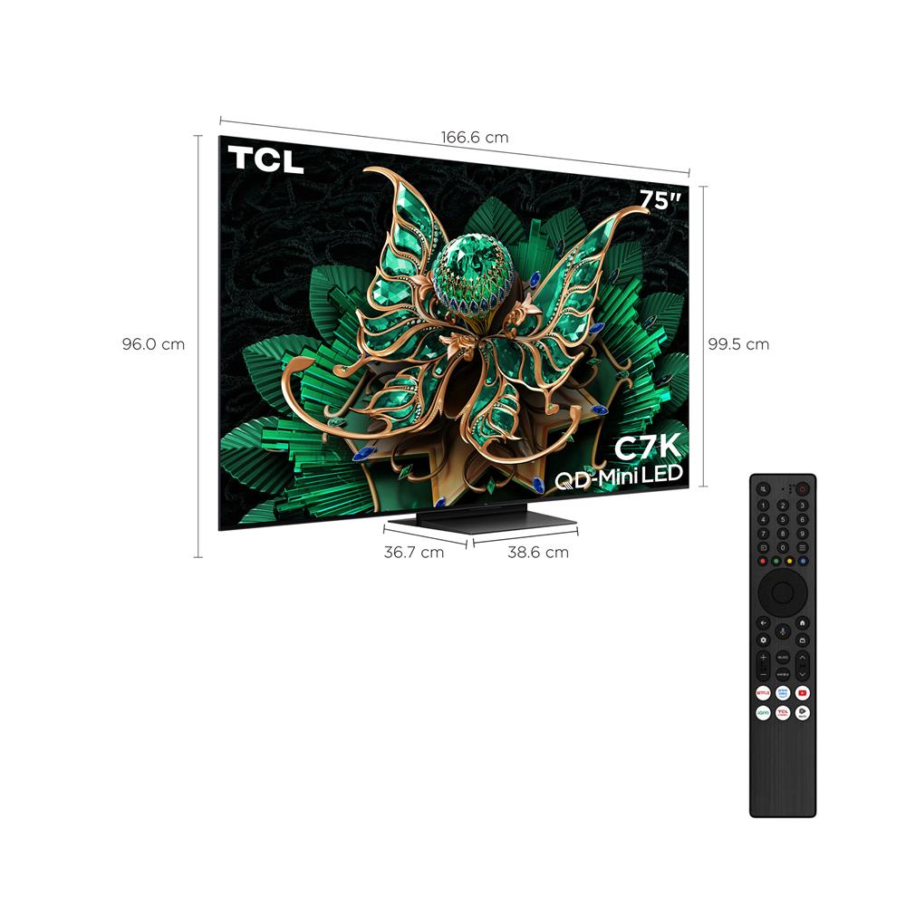 ทีวีคิวดี มินิแอลอีดี 75 นิ้ว TCL (4K, QD-MINI LED, GOOGLE TV) 75C7K