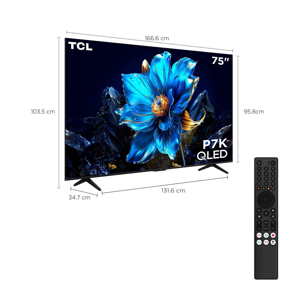 ทีวี คิวแอลอีดี 75 นิ้ว TCL (4K, QLED, GOOGLE TV) 75P7K