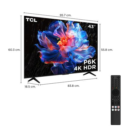 ทีวี แอลอีดี 43 นิ้ว TCL (4K, LED, GOOGLE TV) 43P6K_13