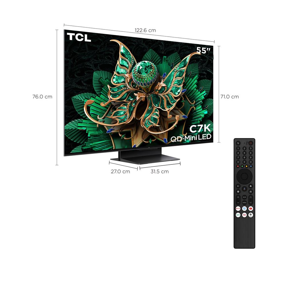 ทีวีคิวดี มินิแอลอีดี 55 นิ้ว TCL (4K, QD-MINI LED, GOOGLE TV) 55C7K