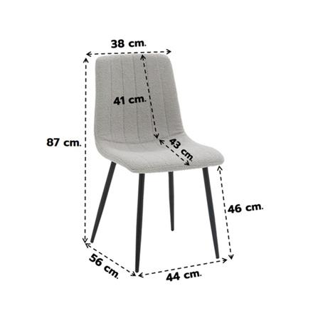 เก้าอี้ทานข้าว KONCEPT LAYKO 19224725 สีเทา_6