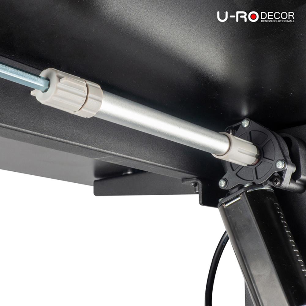 โต๊ะปรับระดับไฟฟ้า U-RODECOR NIKKO 120 ซม. สีดำ