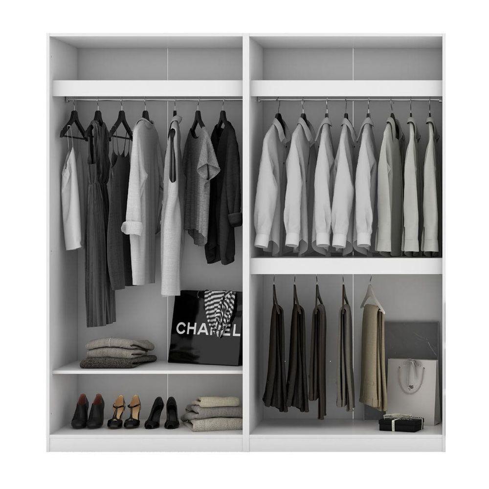 ตู้เสื้อผ้า 4 บานเปิด KONCEPT BLOX 59056702 200 ซม. สีขาว