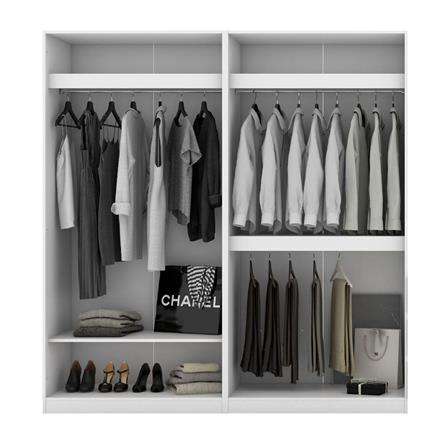 ตู้เสื้อผ้า 4 บานเปิด KONCEPT BLOX 59056702 200 ซม. สีขาว_1