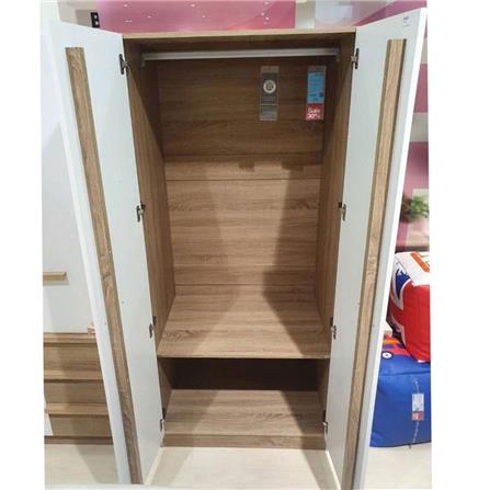 ตู้เสื้อผ้า 2 บานเปิด KONCEPT HANZ 19196890 80 ซม. สีโซลิดโอ๊ค/ขาว_2