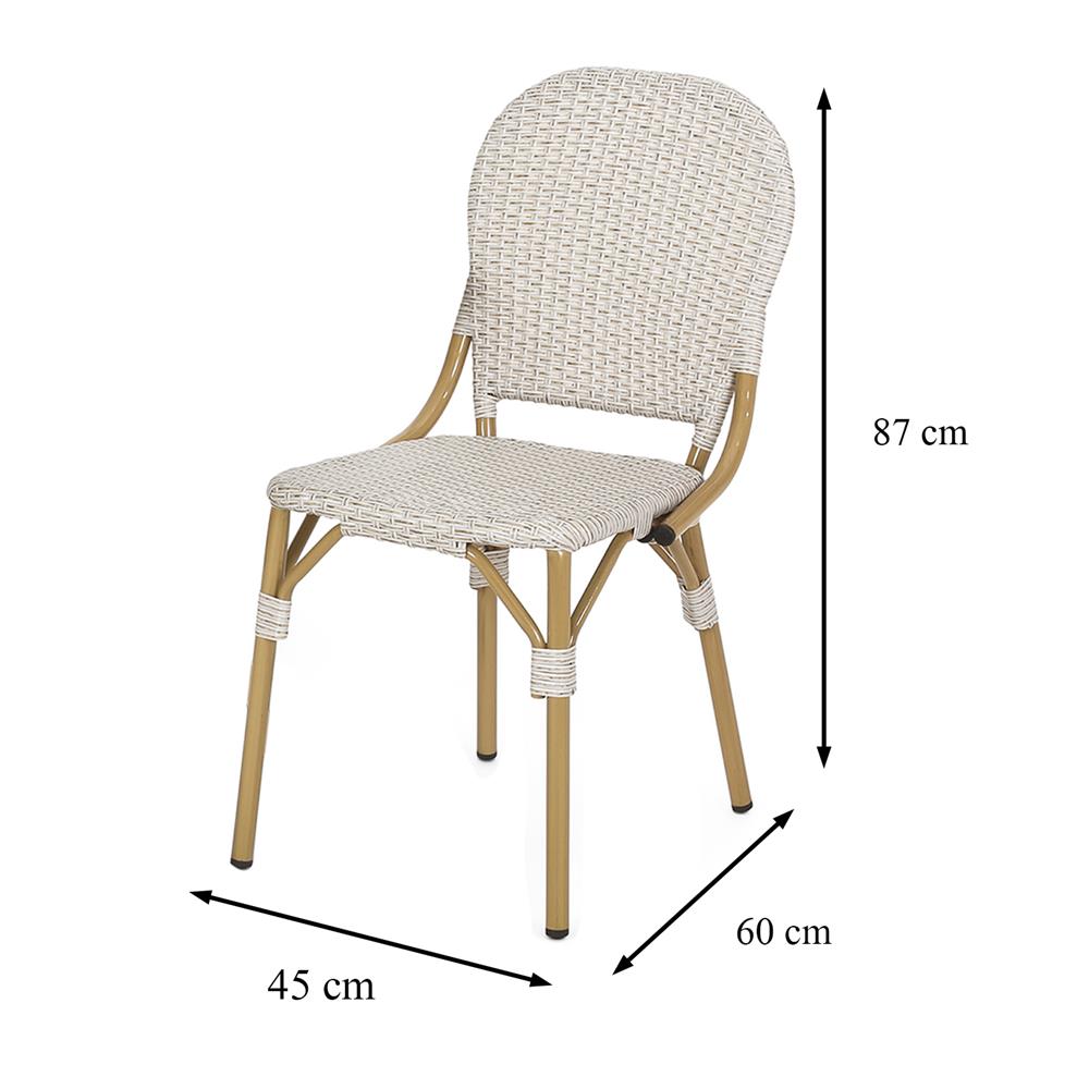 ชุดสนามหวายเทียม 2 ที่นั่ง SPRING WICKER สีขาว/น้ำตาล