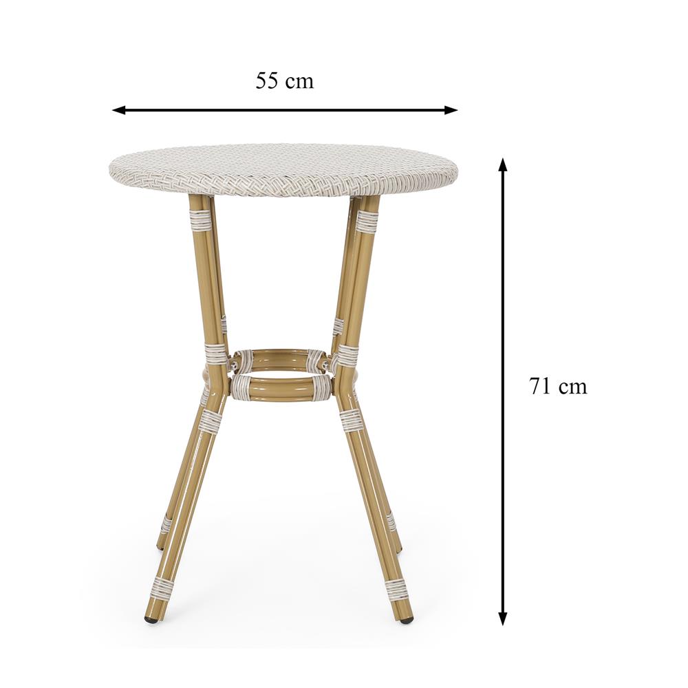 ชุดสนามหวายเทียม 2 ที่นั่ง SPRING WICKER สีขาว/น้ำตาล
