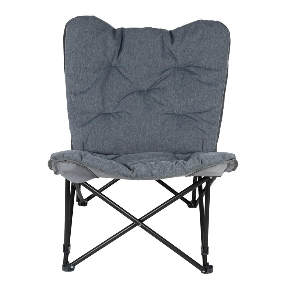 เก้าอี้พักผ่อน SPRING FLODING CURVE สีเทา/ดำ