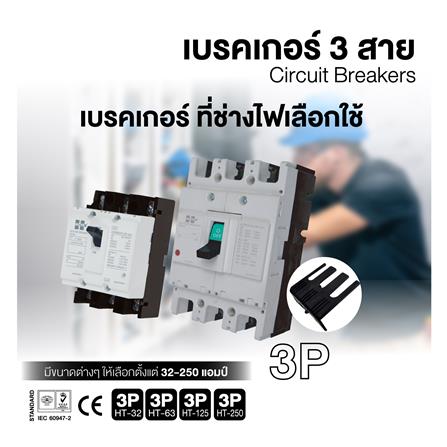 เซอร์กิตเบรกเกอร์ 3 โพล 3 เฟส HI-TEK HT125-CP 125 แอมป์_2