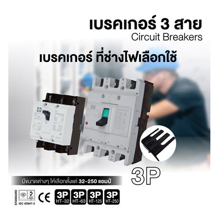 เซอร์กิตเบรกเกอร์ 3 โพล 3 เฟส HI-TEK HT 250-CP 250 แอมป์_2