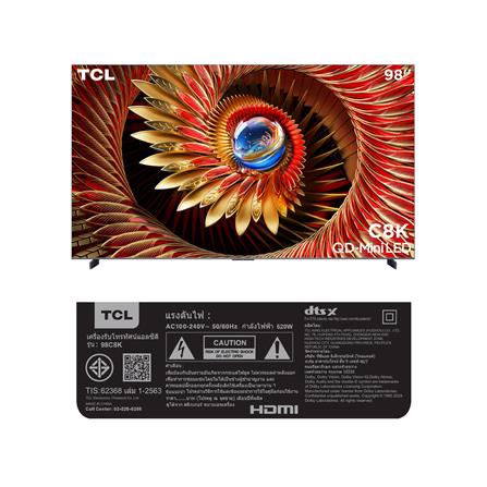 ทีวีคิวดี มินิแอลอีดี 98 นิ้ว TCL (4K, QD MINI-LED, GOOGLE TV) 98C8K_13
