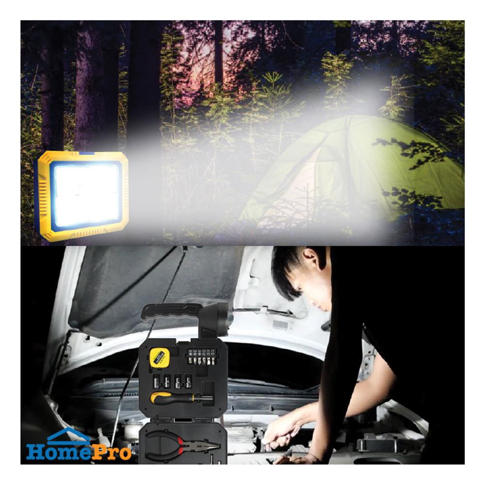 สปอตไลท์ SOLAR SHINING FT-SED-FLT-063 50 วัตต์ DAYLIGHT สีเหลือง/ดำ