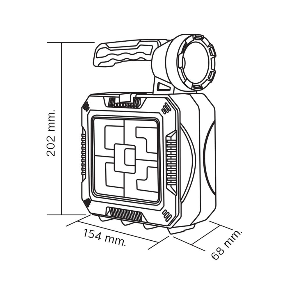 สปอตไลท์ SOLAR SHINING FT-SED-FLT-063 50 วัตต์ DAYLIGHT สีเหลือง/ดำ