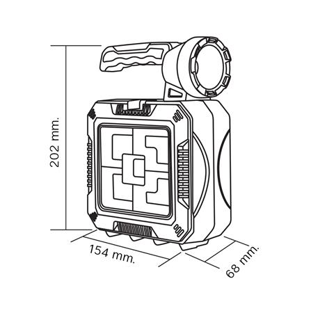 สปอตไลท์ SOLAR SHINING FT-SED-FLT-063 50 วัตต์ DAYLIGHT สีเหลือง/ดำ_12