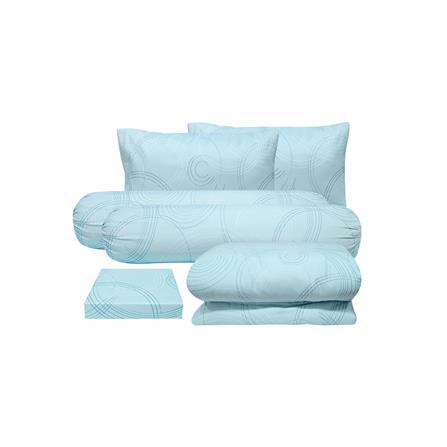 ชุดผ้าปูที่นอน 6 ฟุต (ชุด 6 ชิ้น) ME LIVING ORLANDO สี BLUE_2