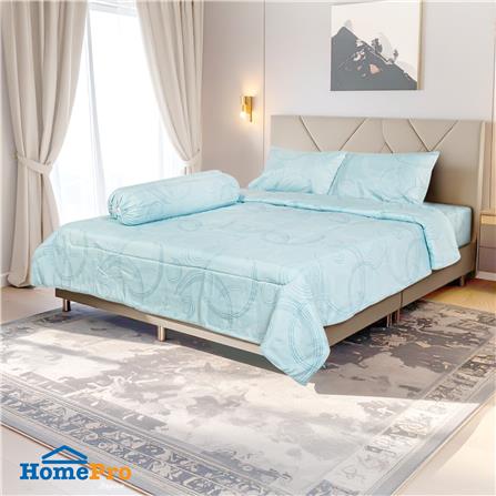 ชุดผ้าปูที่นอน 6 ฟุต (ชุด 6 ชิ้น) ME LIVING ORLANDO สี BLUE_0