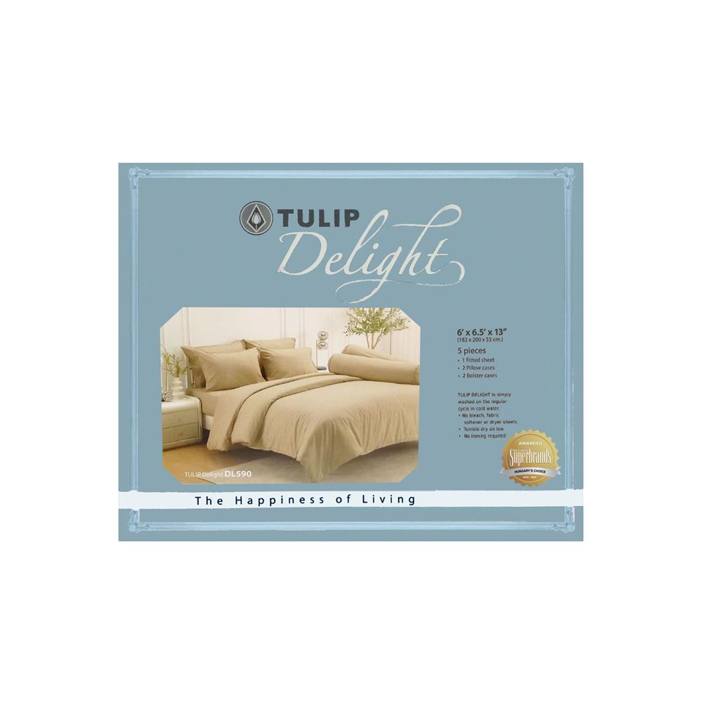 ชุดผ้าปูที่นอน 6 ฟุต (ชุด 5 ชิ้น) TULIP DELIGHT 60056-DL590