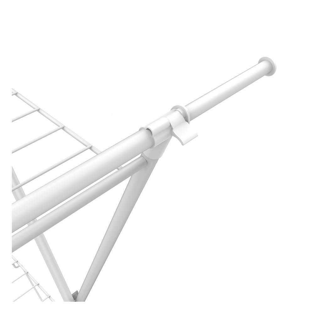 ราวพาดผ้า 2 ชั้นพับได้ PLIM ALBA 120x106x125ซม. สีขาว