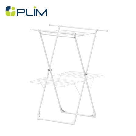 ราวพาดผ้า 2 ชั้นพับได้ PLIM ALBA 120x106x125ซม. สีขาว_0