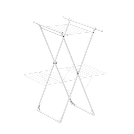 ราวพาดผ้า 2 ชั้นพับได้ PLIM ALBA 120x106x125ซม. สีขาว_2