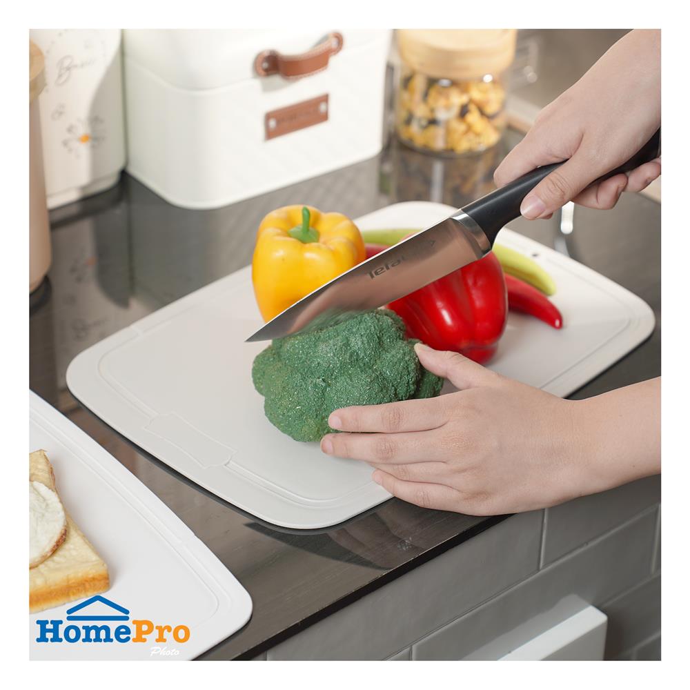 เขียงพลาสติก KECH สีเทา/ขาว (แพ็ก 1 แถม 1)