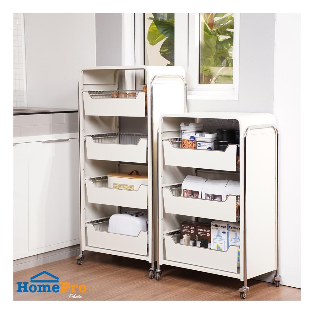 ชั้นวางของ 3 ชั้น มีล้อ KECH RITZY 53.2x30x84 ซม.