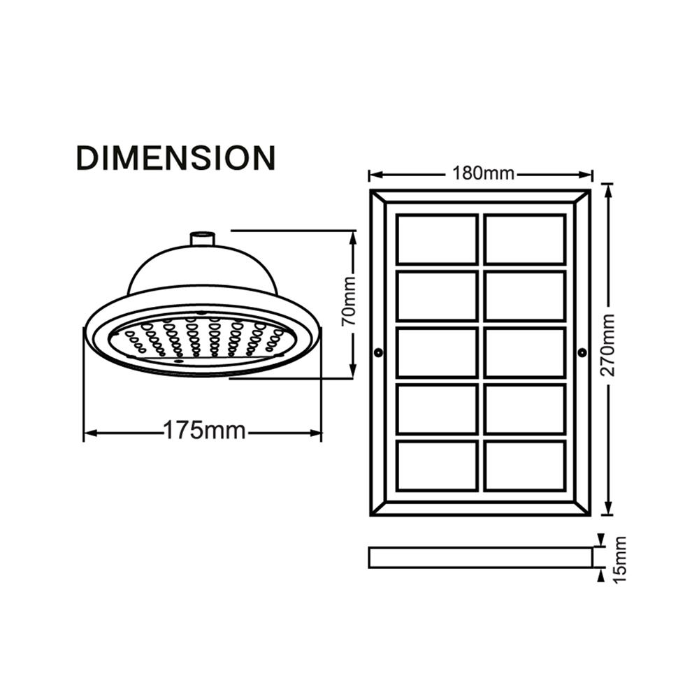 ไฟจัดสวน SOLAR SHINING S-LB15065C-1SL 150 วัตต์ DAYLIGHT สีดำ