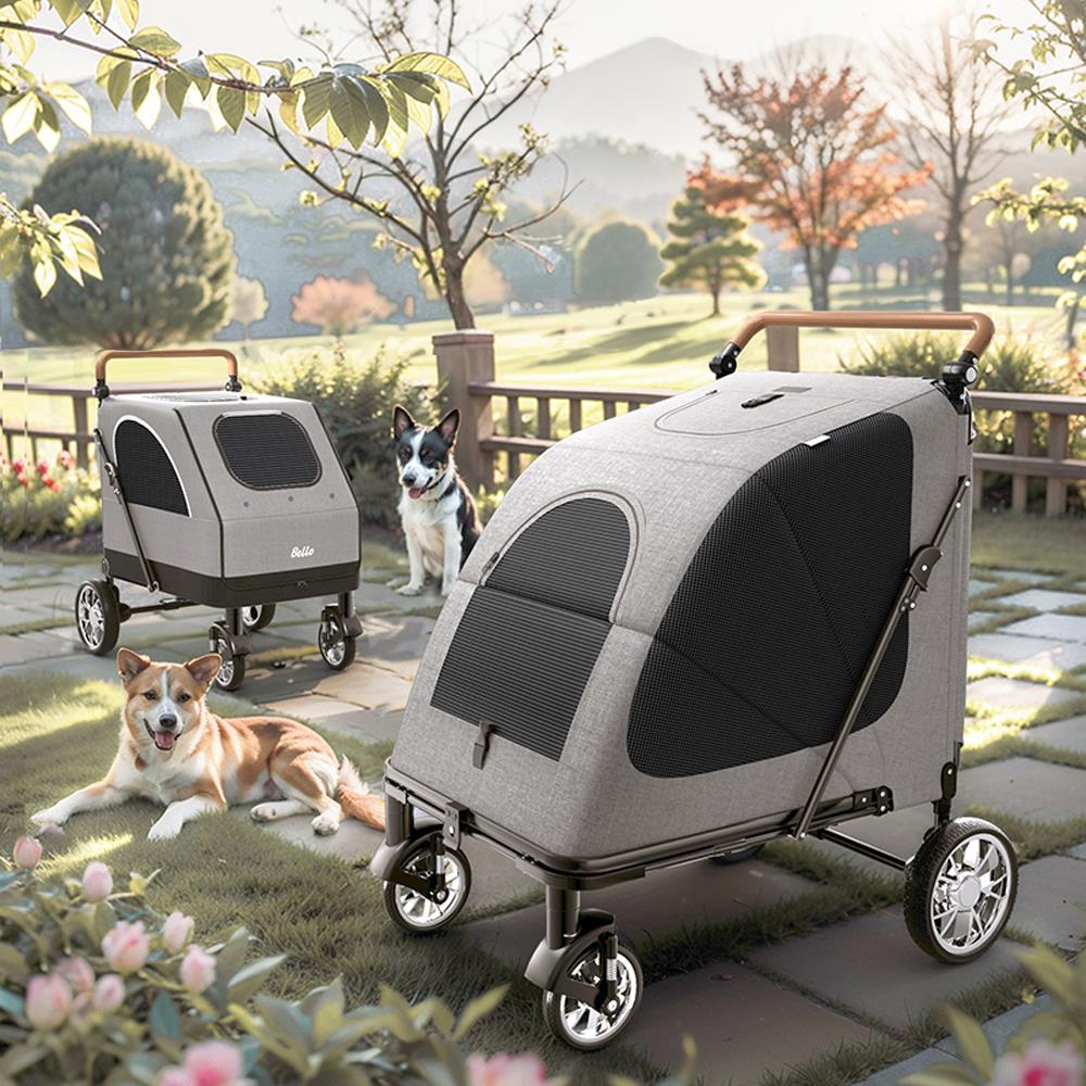 รถเข็นสัตว์เลี้ยง DPETT JERKY สีเทา