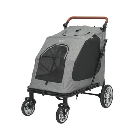 รถเข็นสัตว์เลี้ยง DPETT JERKY สีเทา_0