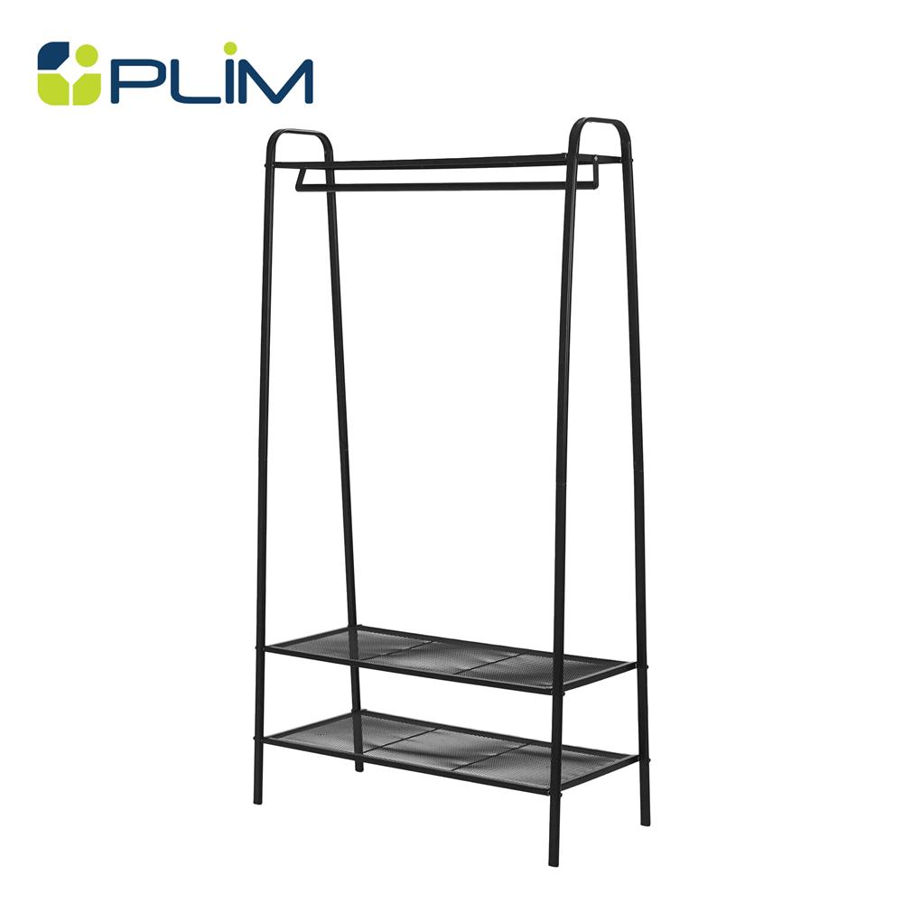 ราวแขวนผ้าและชั้นวางของ 3 ชั้น 85 ซม. PLIM METRO สีดำ_1