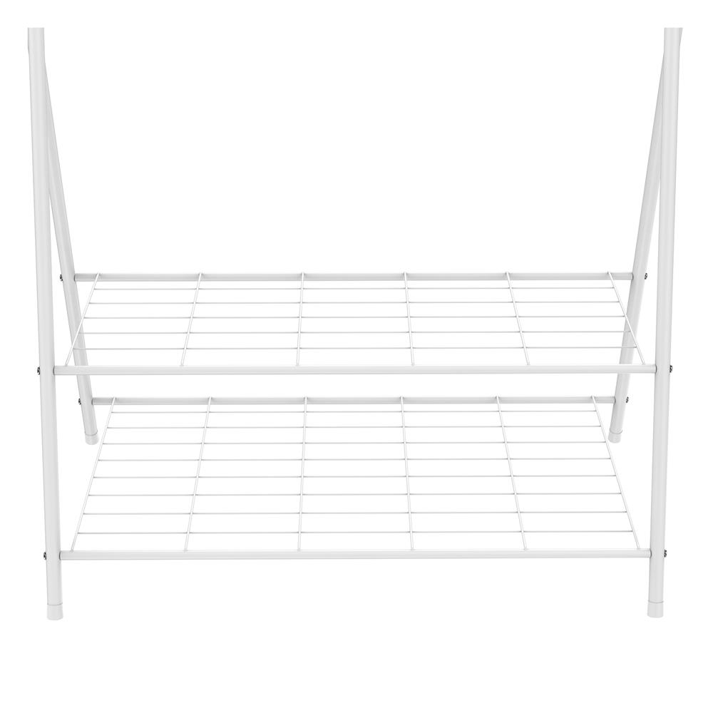 ราวแขวนผ้าขาไขว้พร้อมชั้นวางของ 2 ชั้น 82 ซม. PLIM LINE สีขาว