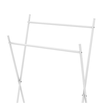 ราวแขวนผ้าขาไขว้พร้อมชั้นวางของ 2 ชั้น 82 ซม. PLIM LINE สีขาว_1