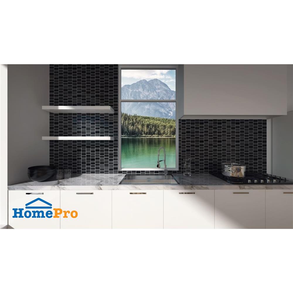 โมเสคแก้ว 30x30 ซม. GLASCERA STONE BLACK