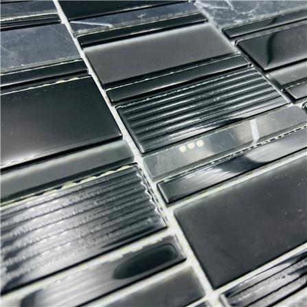 โมเสคแก้ว 30x30 ซม. GLASCERA STONE BLACK_1