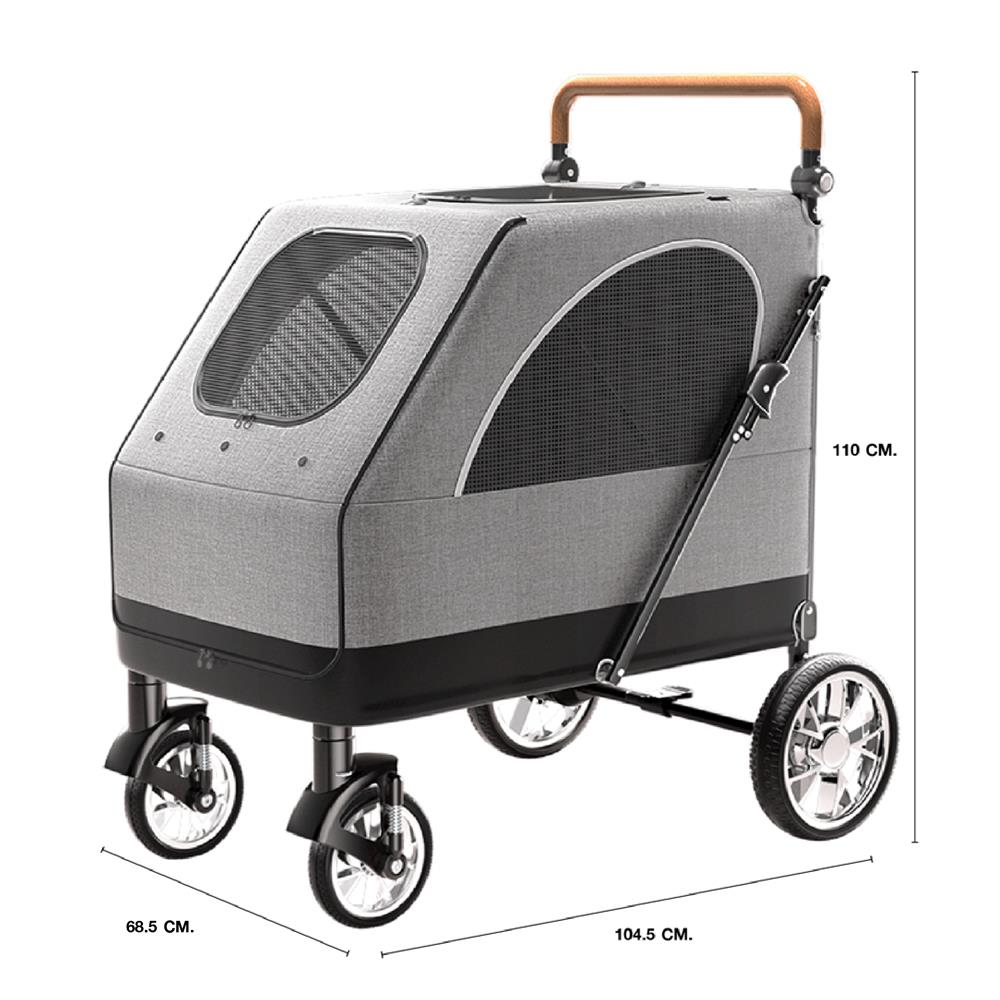 รถเข็นสัตว์เลี้ยง DPETT TORY1 สีเทา