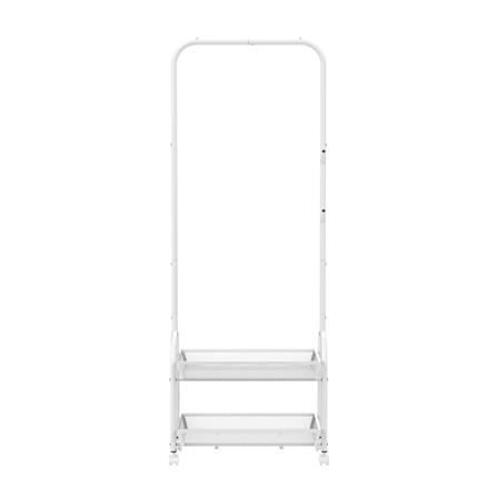 ราวแขวนผ้ามีล้อพร้อมชั้นวางของ 2 ชั้น PLIM POLAR 60 ซม. สีขาว_1