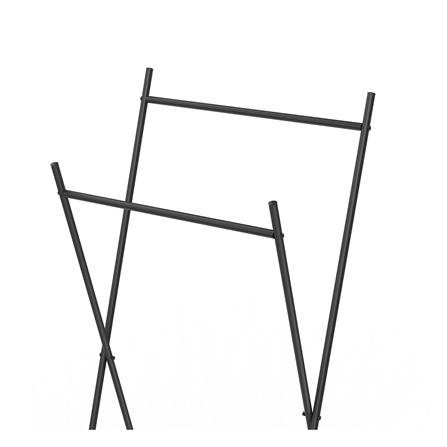 ราวแขวนผ้าขาไขว้พร้อมชั้นวางของ 1 ชั้น 70 ซม. PLIM LINE สีดำ_3